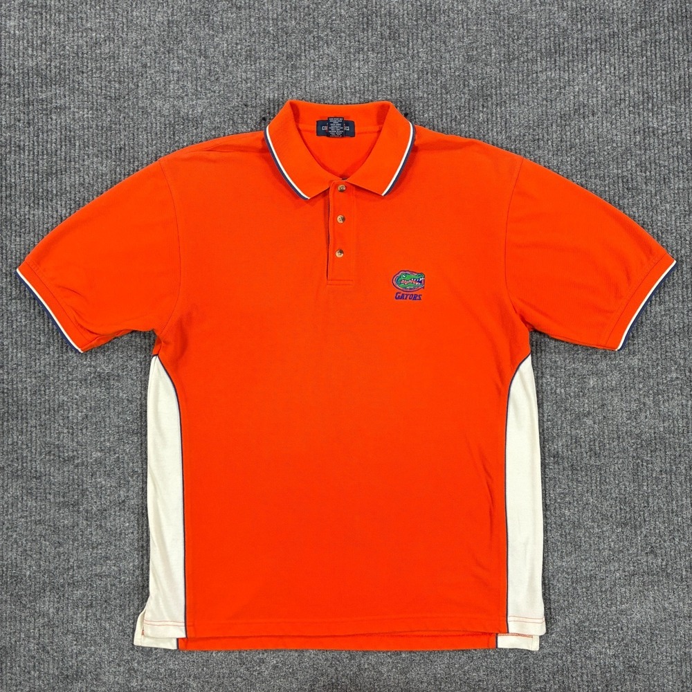 Florida Gators Polo Shirt Mens Large Orange NCAA College Classics Embroidered